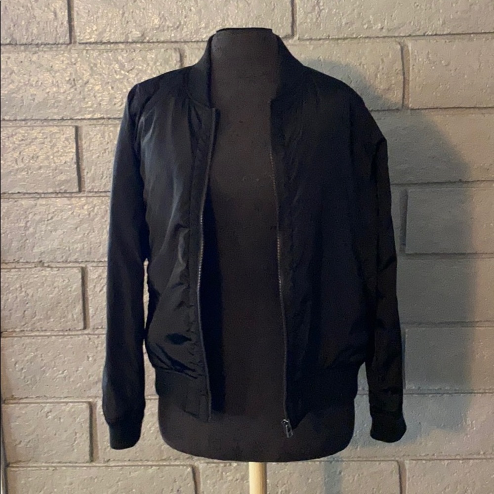 Black bomber jacket